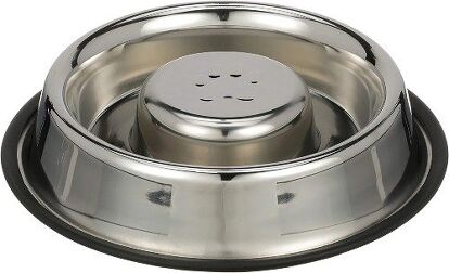 stainless steel dog slow feeder bowl